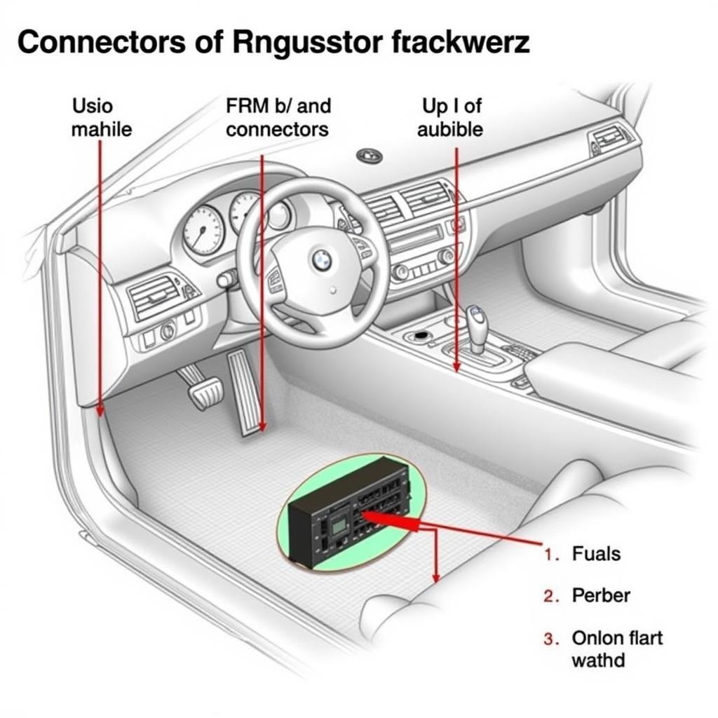 BMW X5 E70 FRM Module Location Diagram