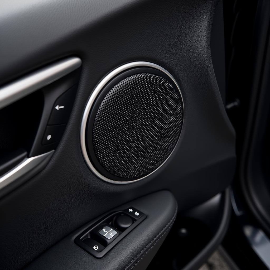 Bowers & Wilkins speaker seamlessly integrated into a BMW car interior