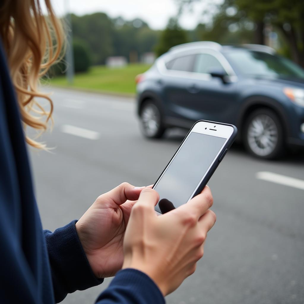 Calling roadside assistance for a lost car key