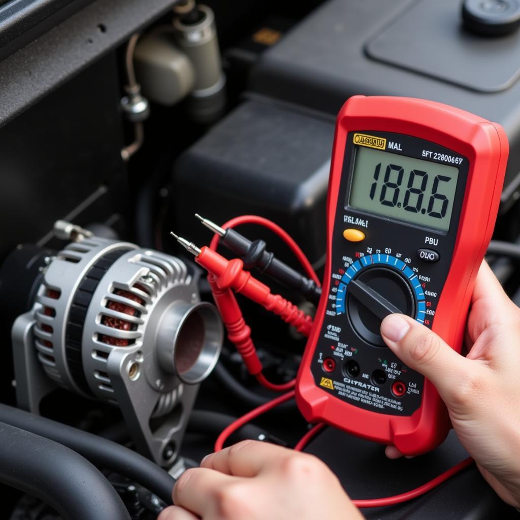 Testing Car Alternator with Multimeter