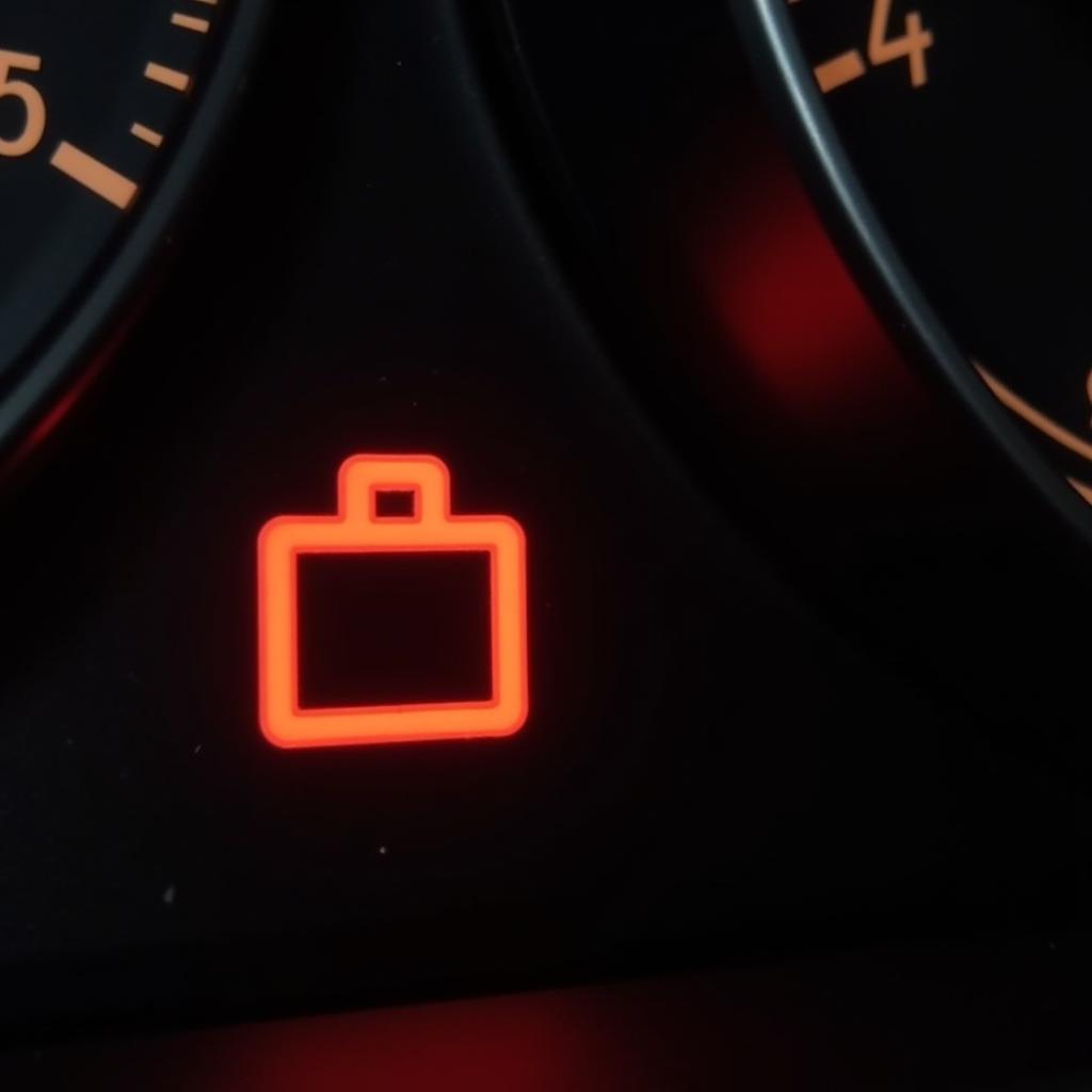 Car Battery Discharge Warning Light on Dashboard