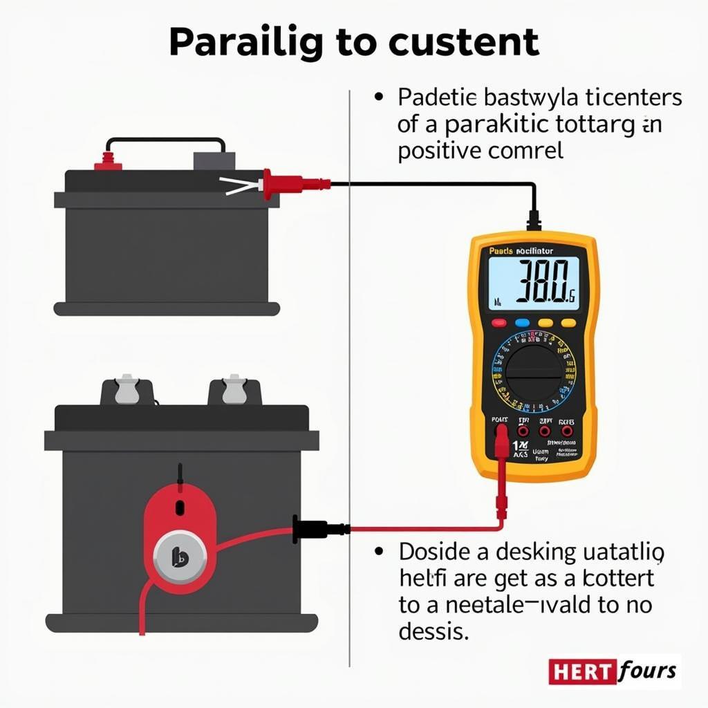 Testing for a parasitic draw on a car battery