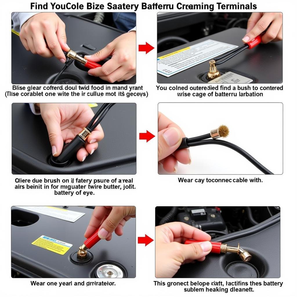 Maintaining car battery and cleaning terminals