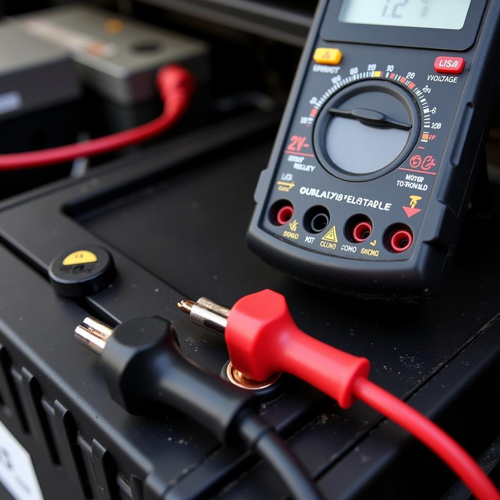 Testing Car Battery with Multimeter