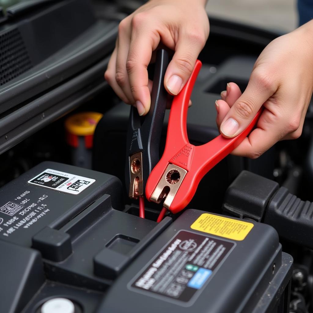 Disconnecting the charger from an overheating car battery