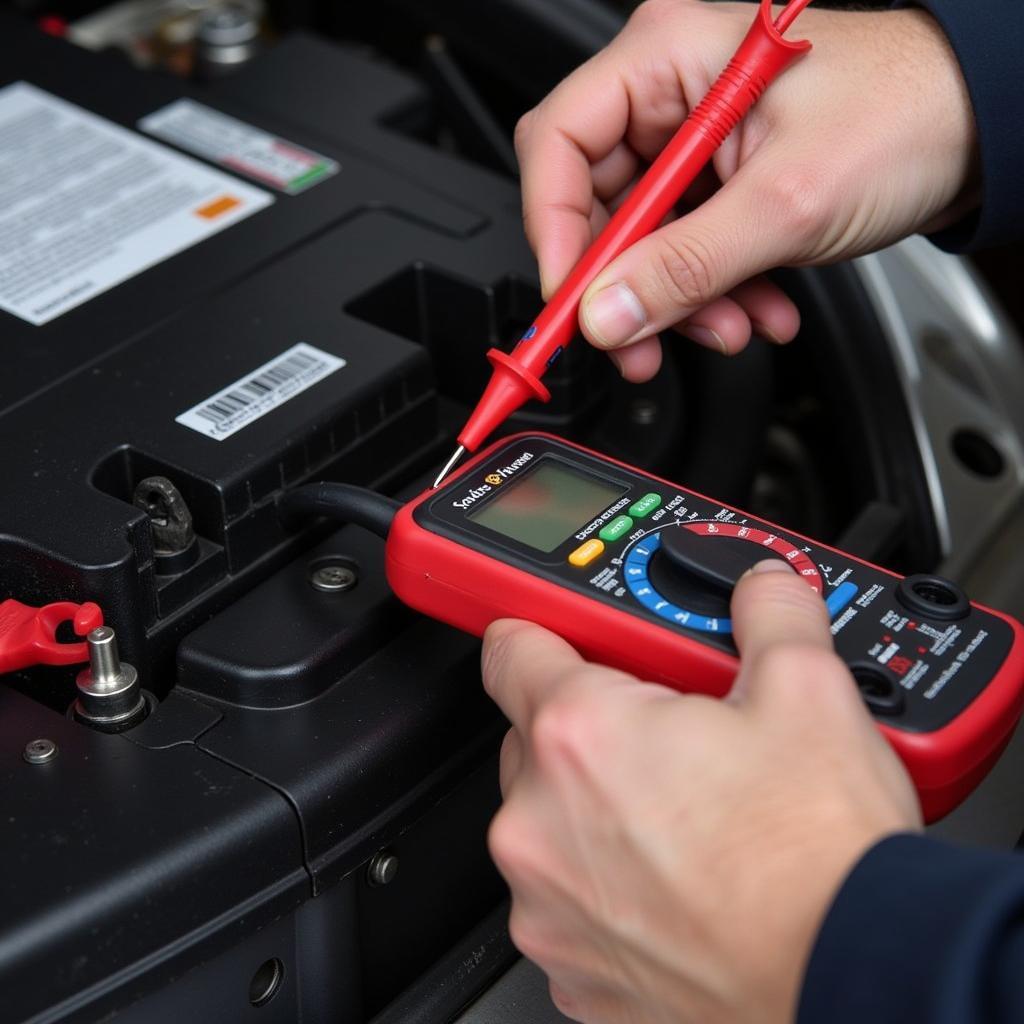 Testing a Car Battery with a Multimeter