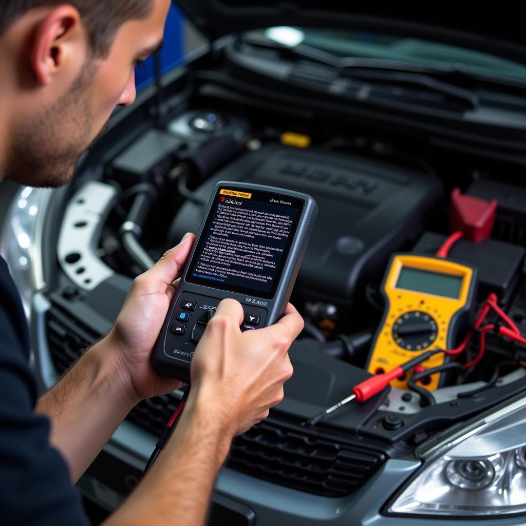 Car diagnostic tools checking engine