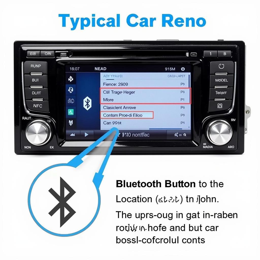 Car Radio Bluetooth Button