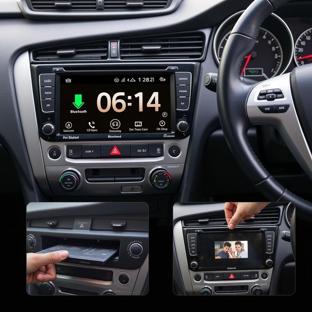 Car Radio with Bluetooth and CD Player Features