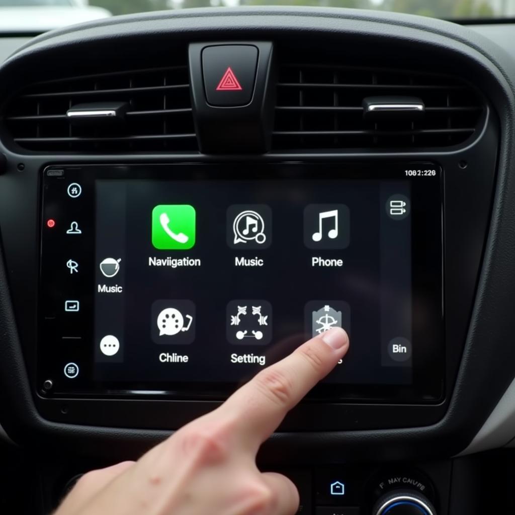 Navigating a Car Radio Bluetooth Touch Screen Interface