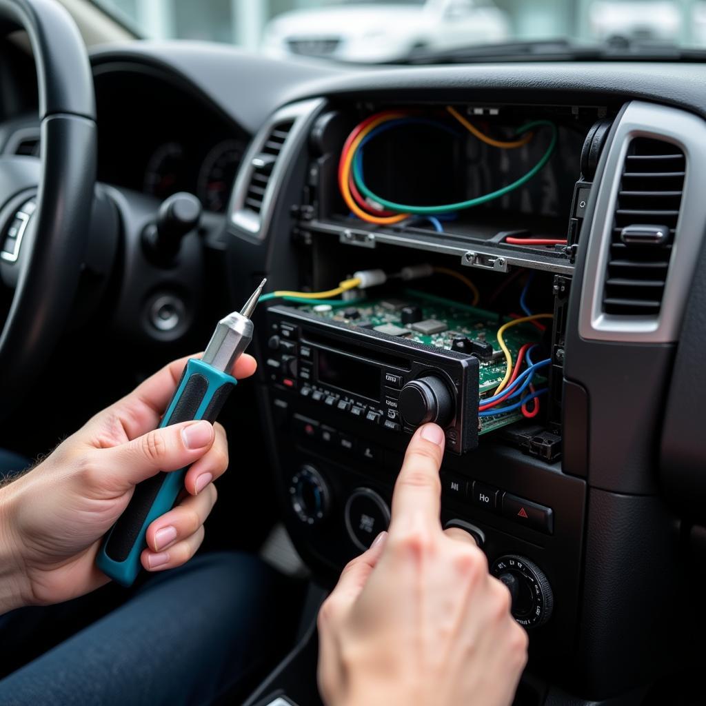 Car Radio Installation Process