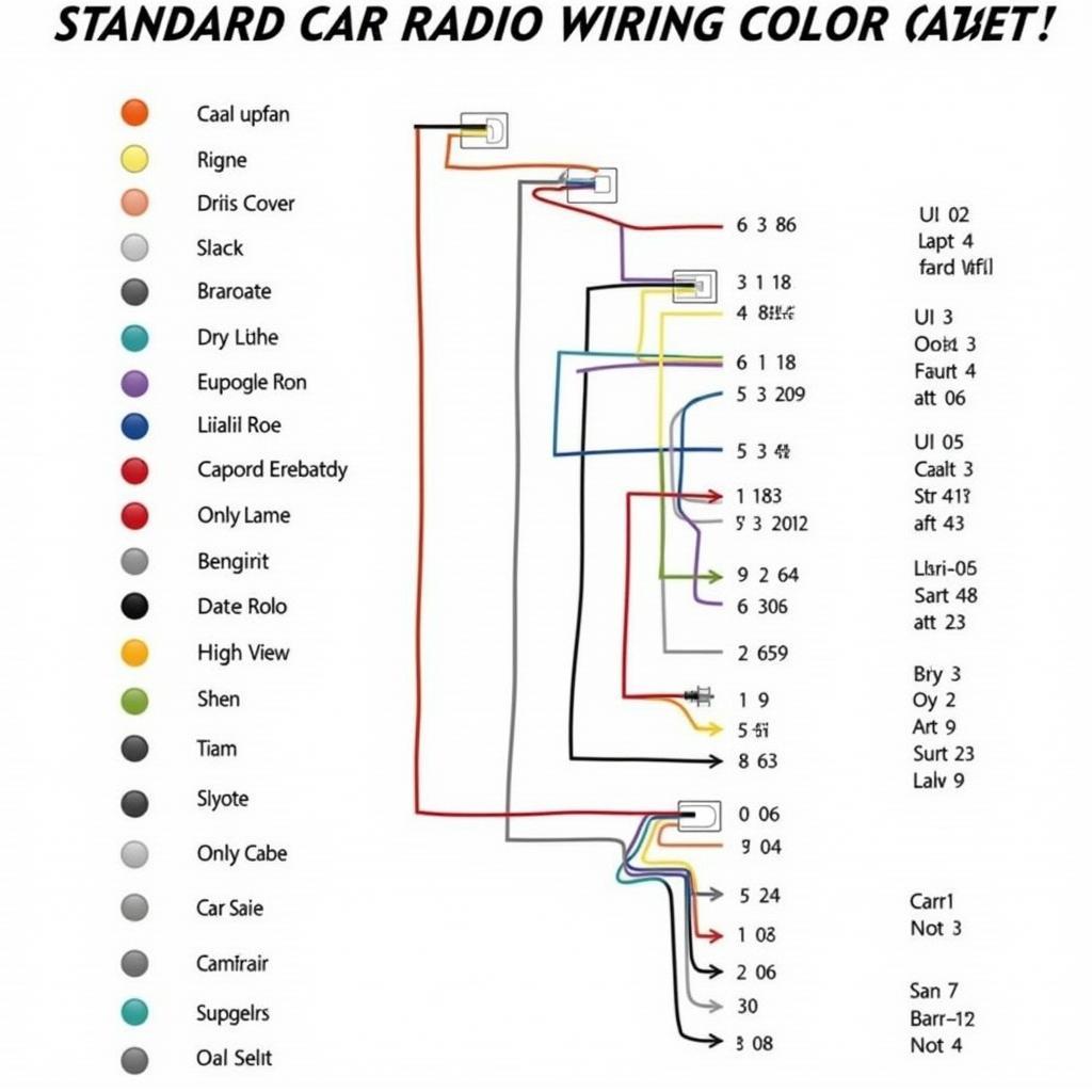 Car Radio Wiring Color Codes Chart