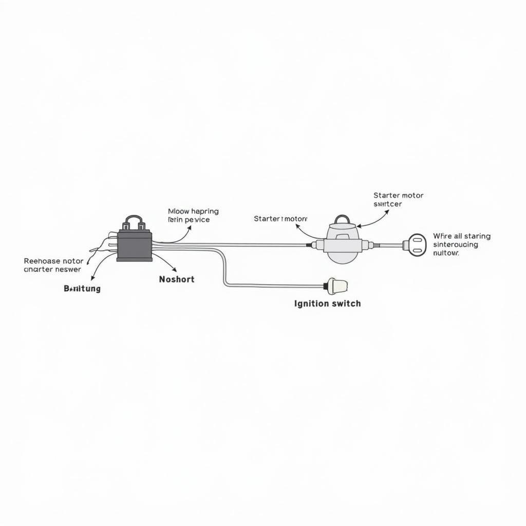 Diagram of a car's starting system