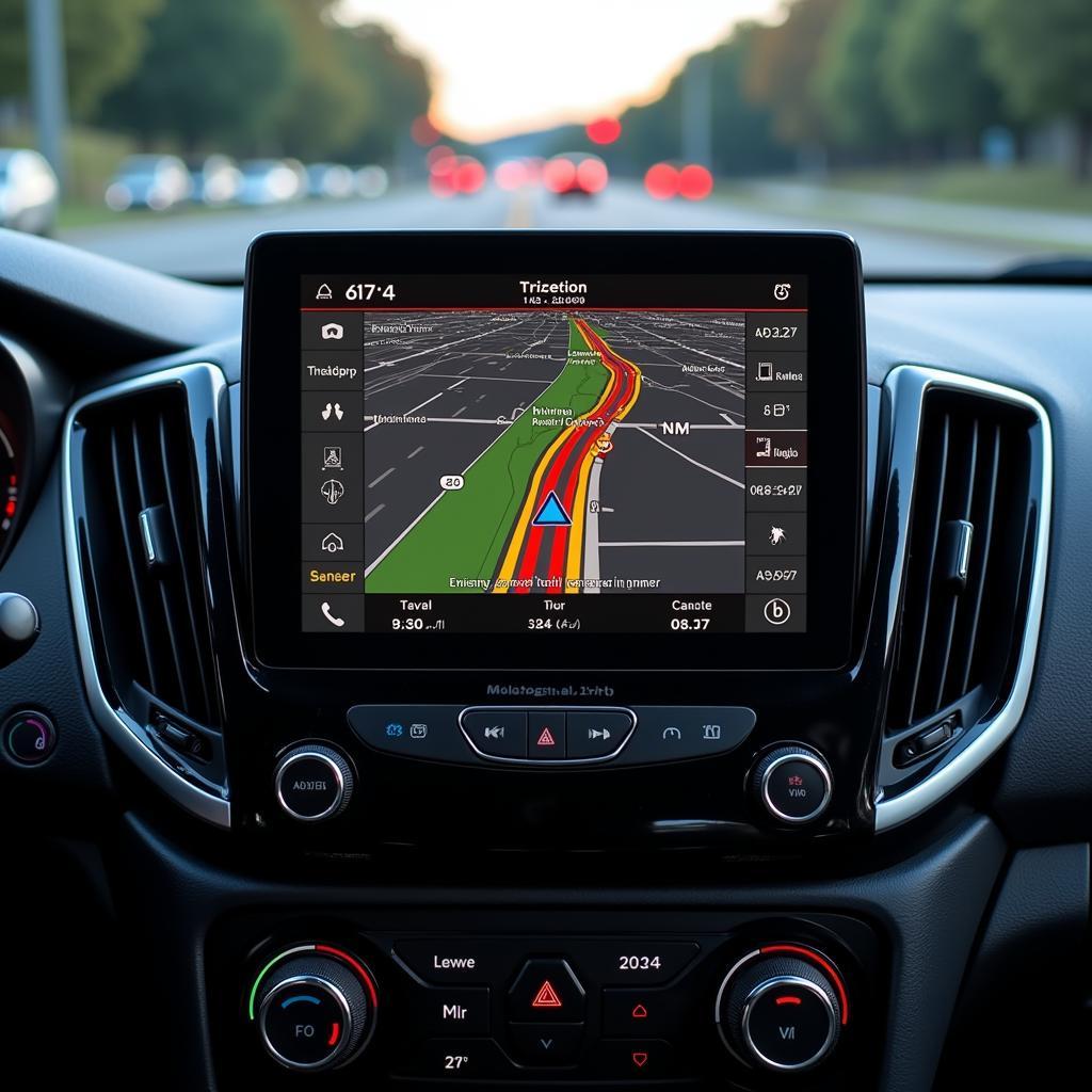 Car Stereo Navigation System with Traffic Updates