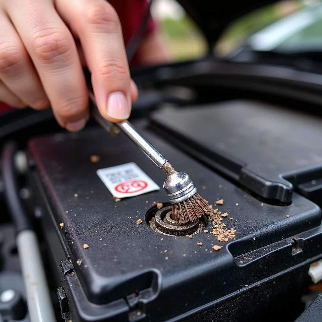 Inspecting Car Battery Terminals for Corrosion