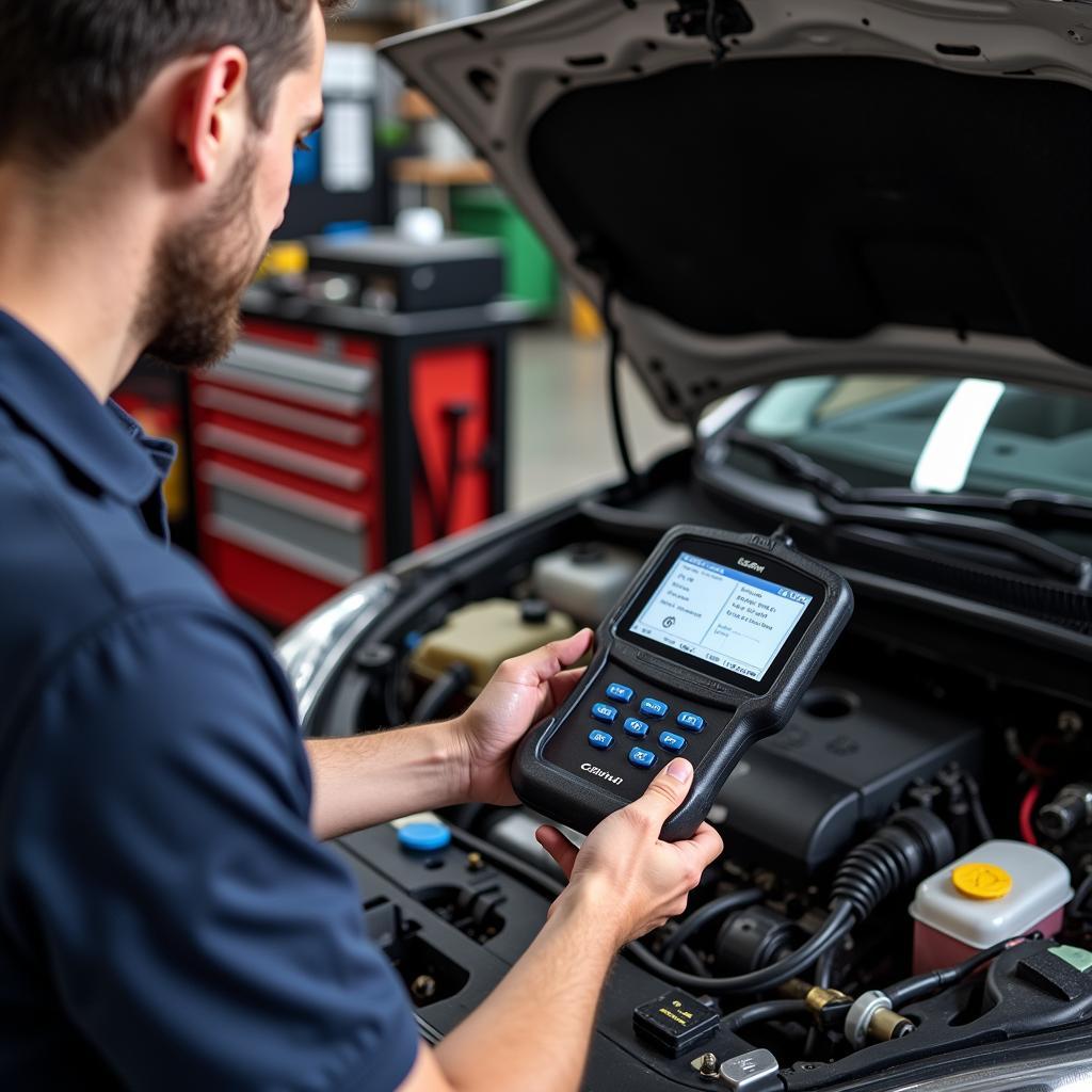 Mechanic Checking Car Ignition System