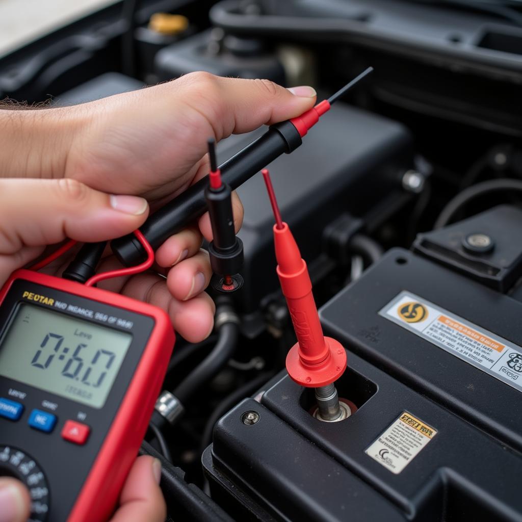 Checking a Very Dead Car Battery with Multimeter