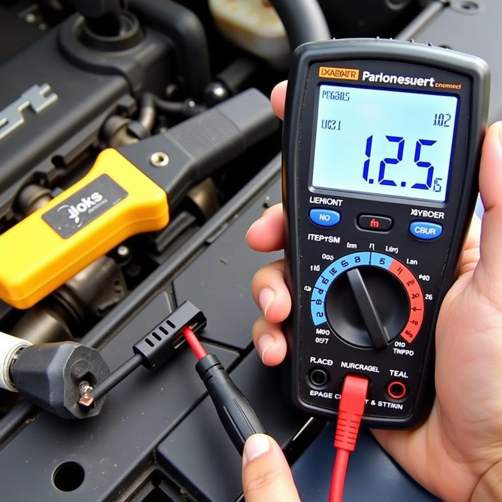 Chrysler Crossfire Battery Drain Test with Multimeter