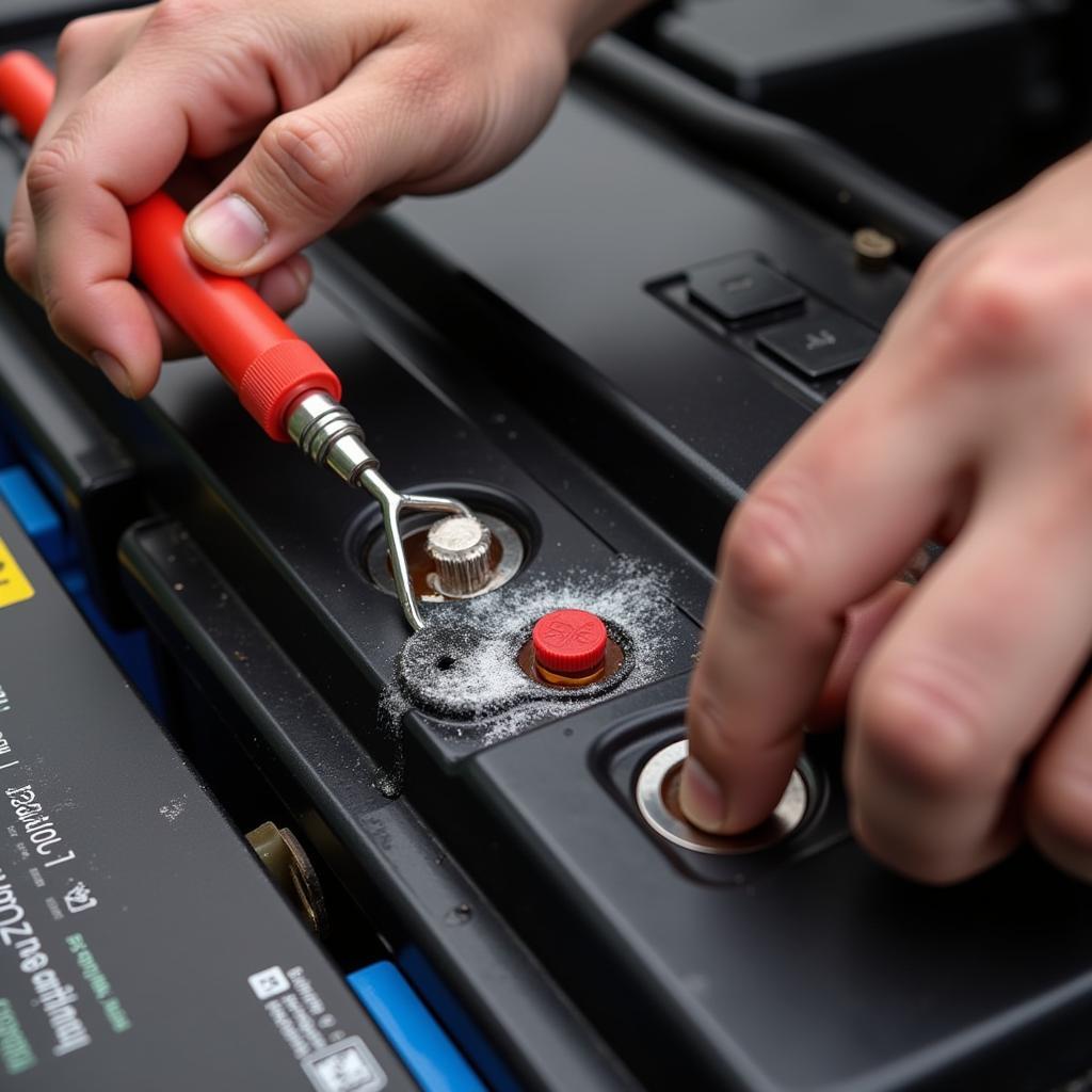 Cleaning Car Battery Terminals