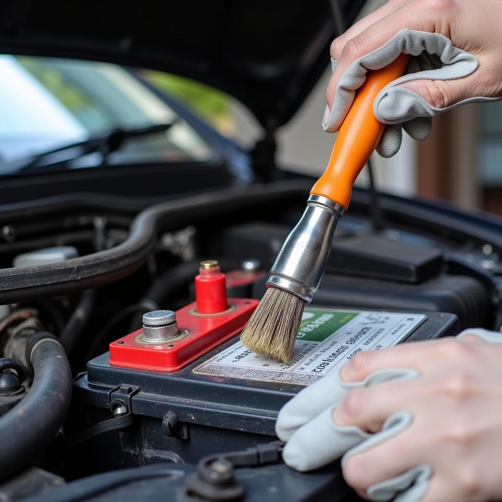 Cleaning Corroded Car Battery Terminals