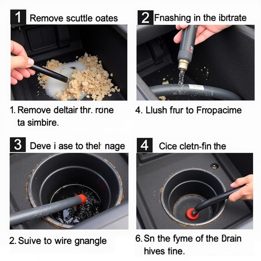 Cleaning a Fiat 500 Scuttle Drain