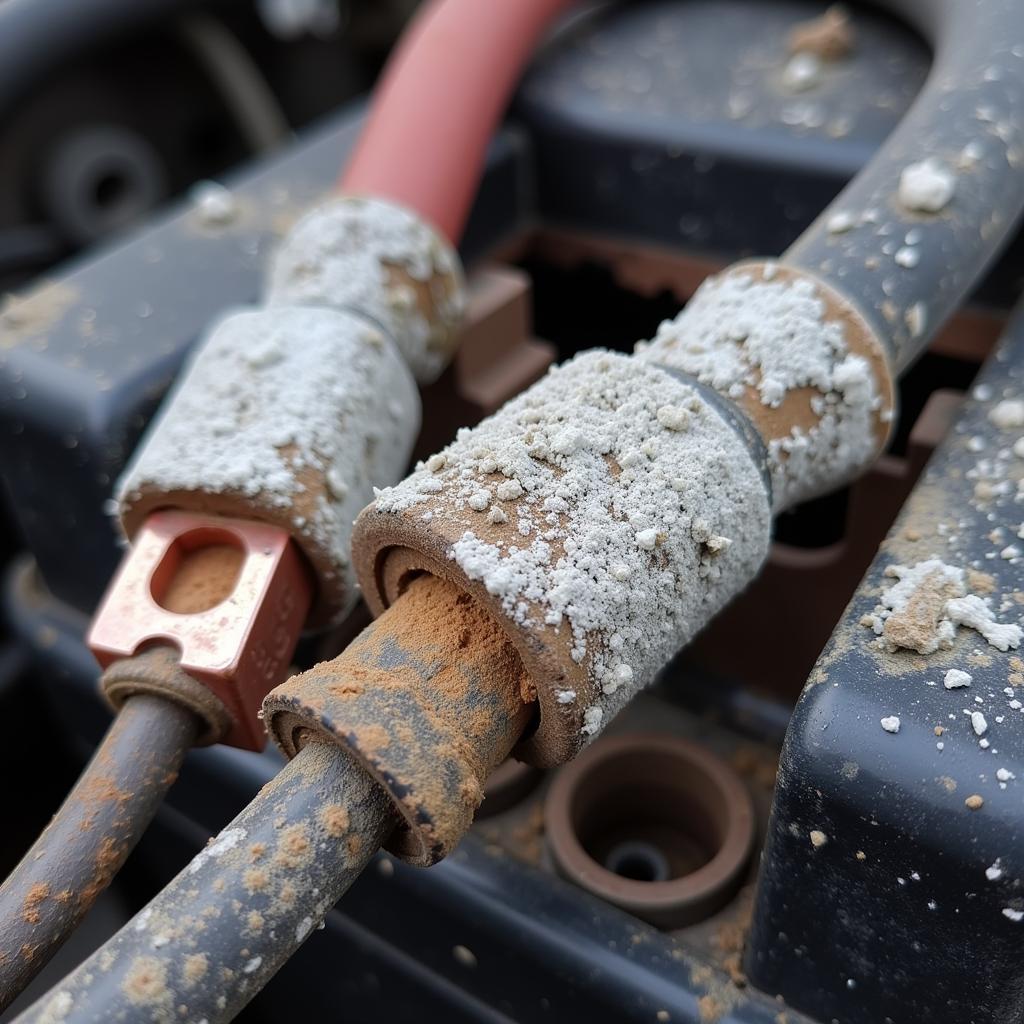 Corroded Battery Terminals Draining Car Battery