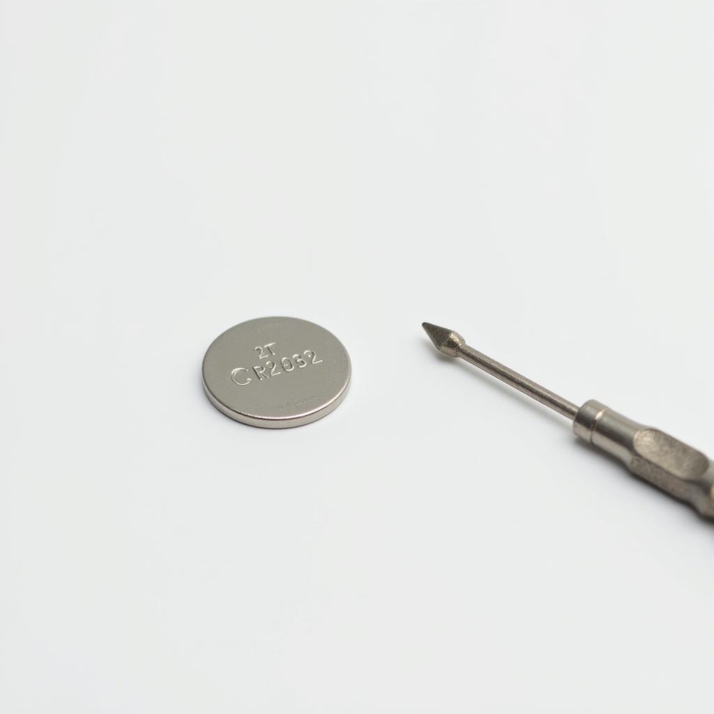 CR2032 Battery and Small Flathead Screwdriver