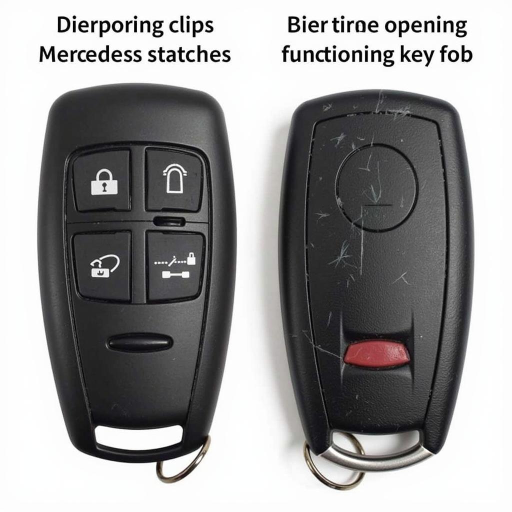 Damaged Mercedes Key Fob