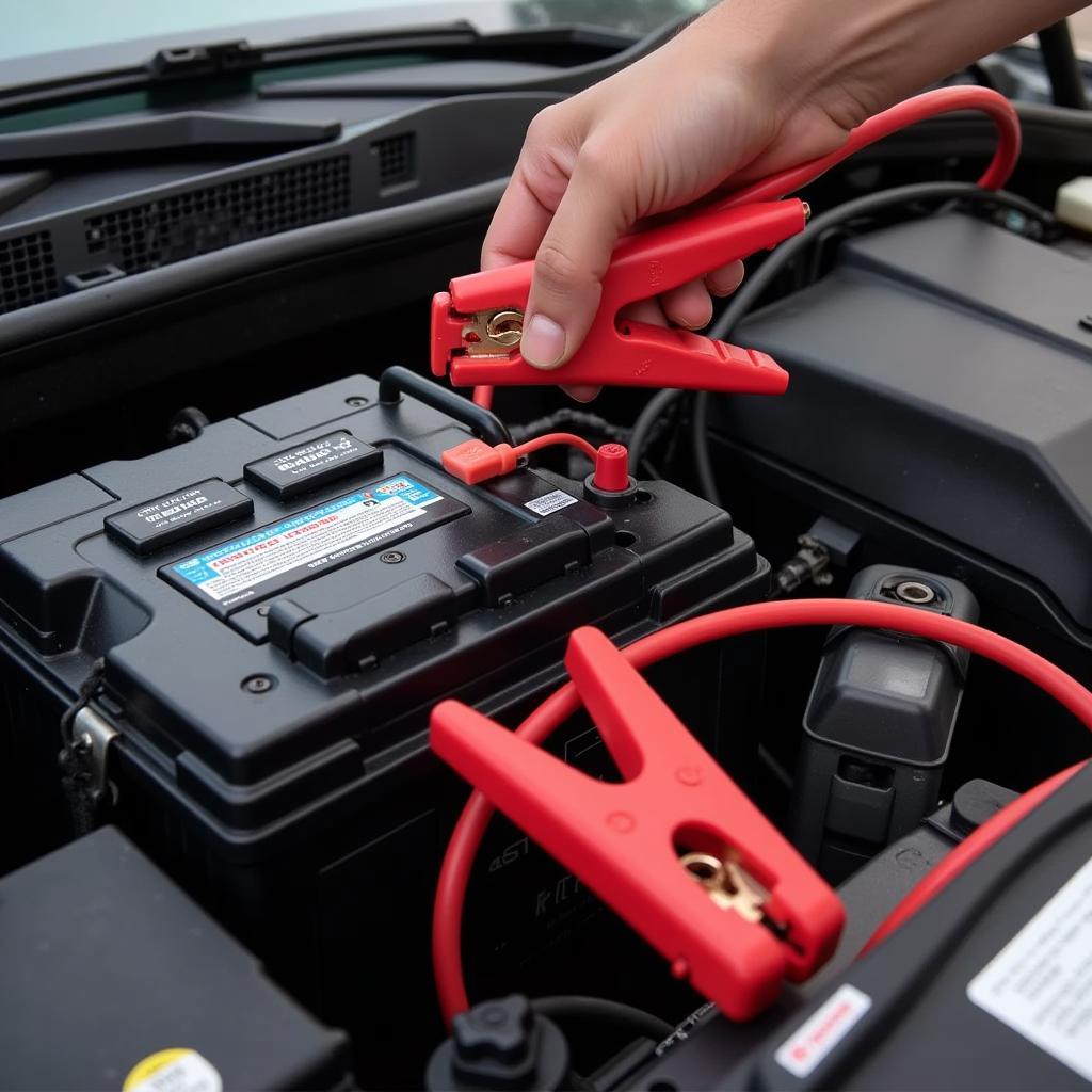 Dead Car Battery Jump Start