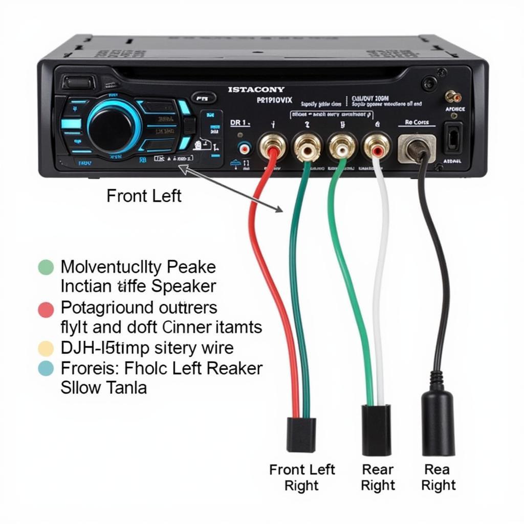 Pioneer DEH-150MP Speaker Wire Connections