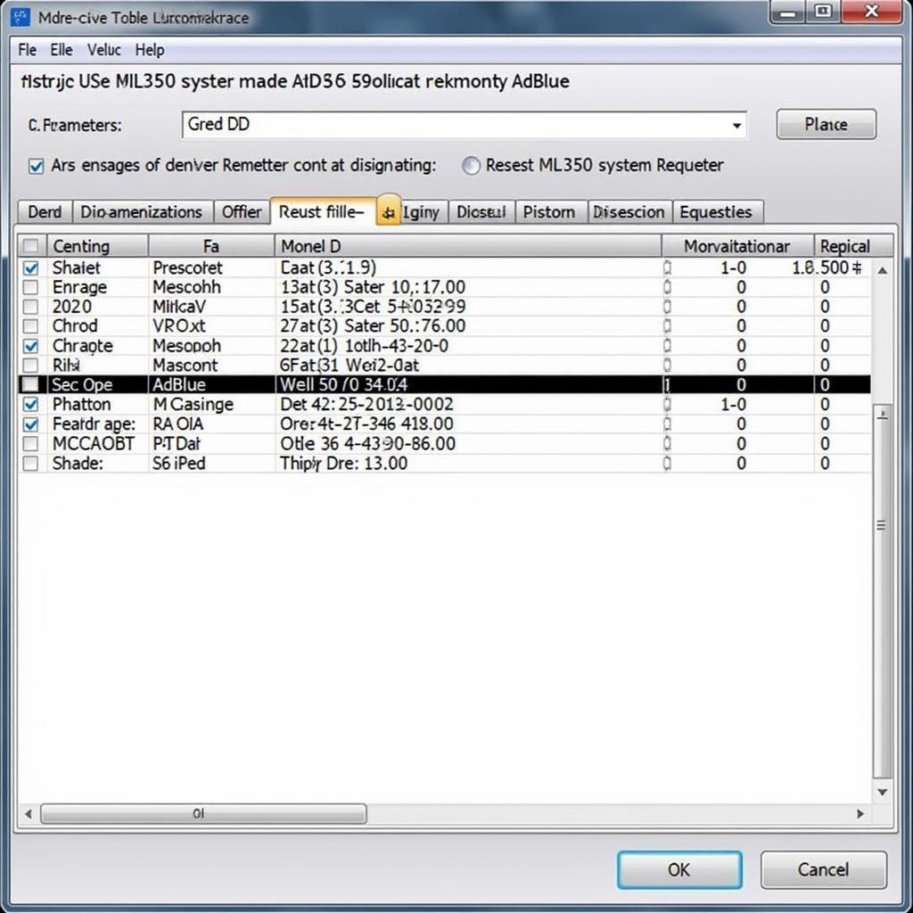 Diagnostic Software Interface for ML350 AdBlue System