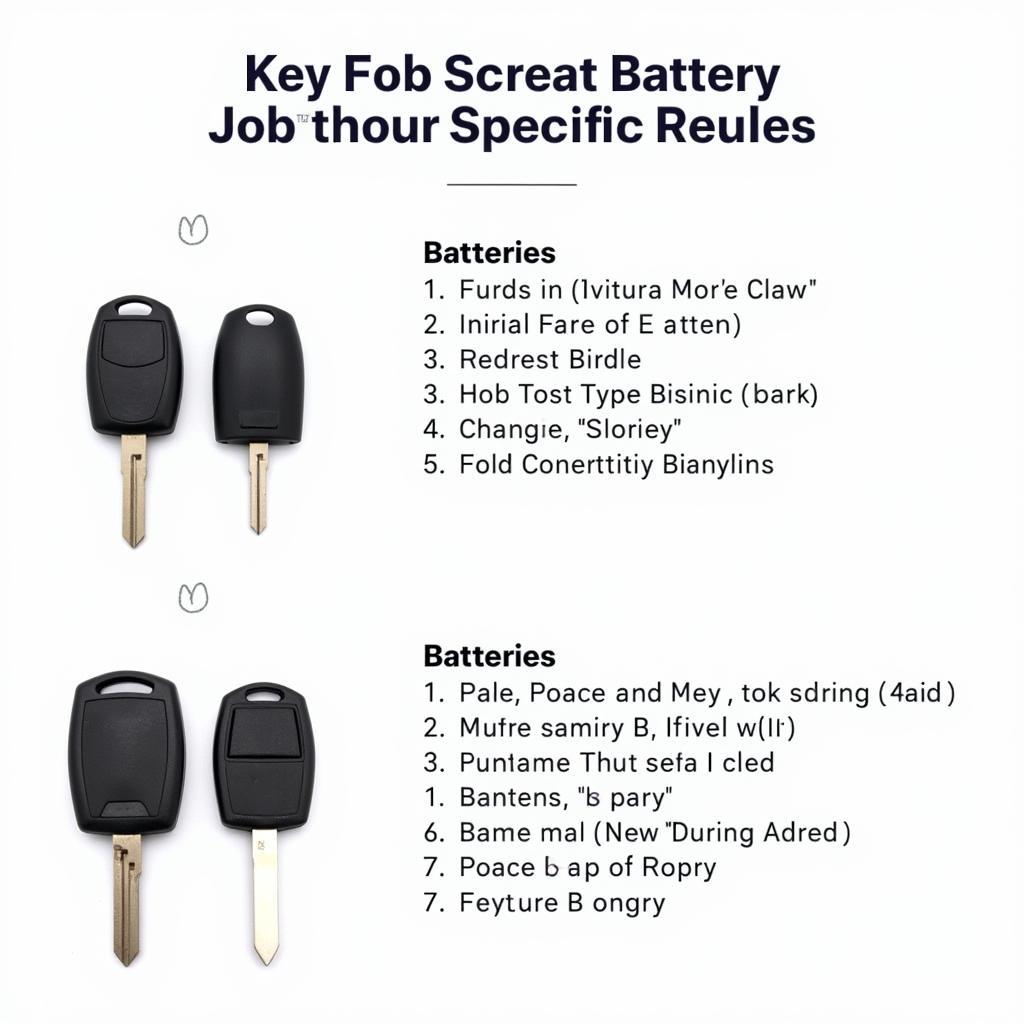 Different Key Fob Batteries