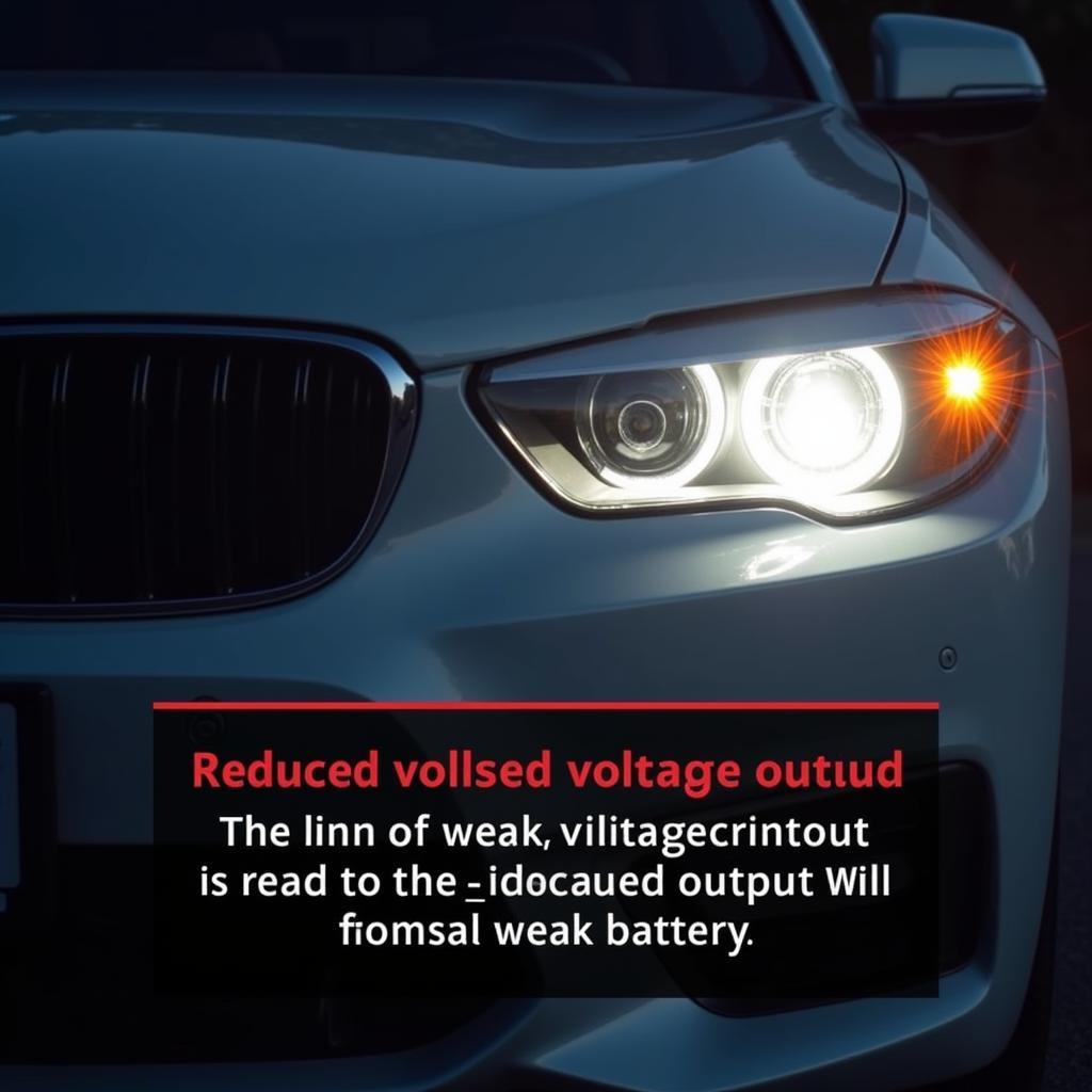 Dim Headlights Indicating Car Battery Problems