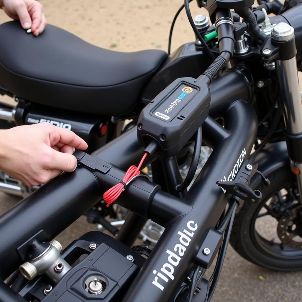 DIY Vibration Sensor Alarm Installation on a Two-Wheeler