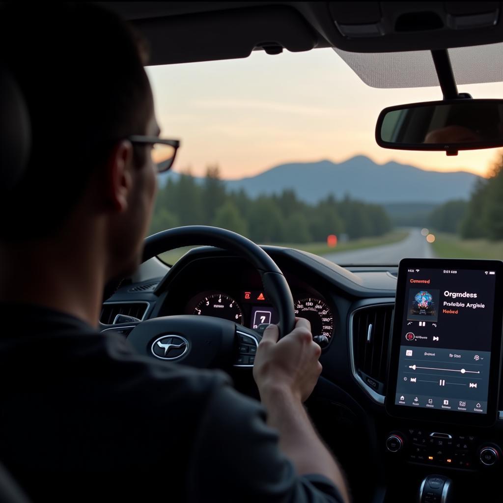 Enjoying Music in Car