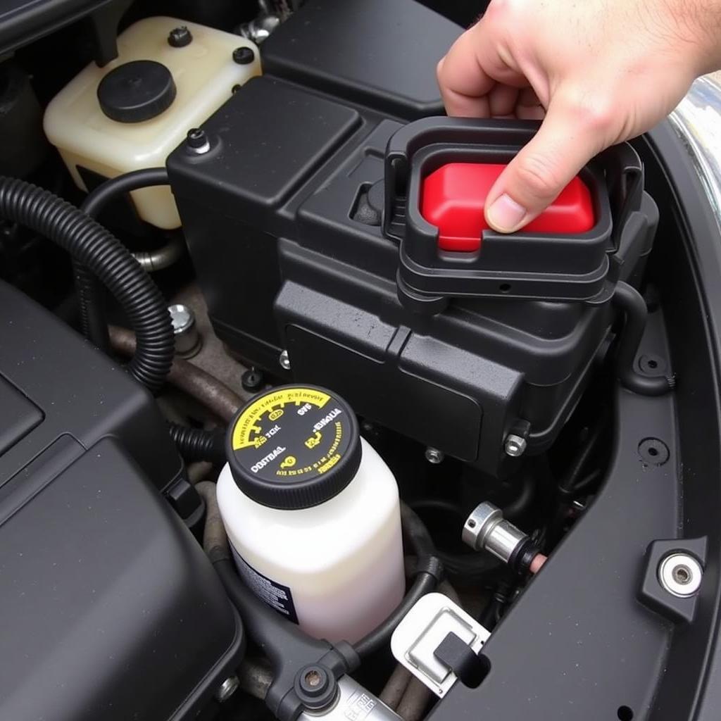 Checking the brake fluid level in a Ford C-Max