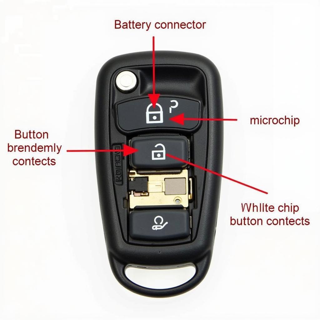 Inspecting the internal circuitry of a Ford Escape key fob