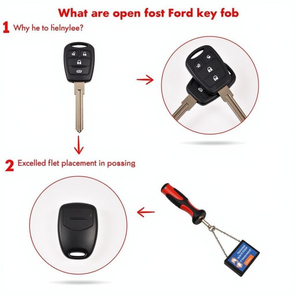 Replacing the battery in a Ford key fob