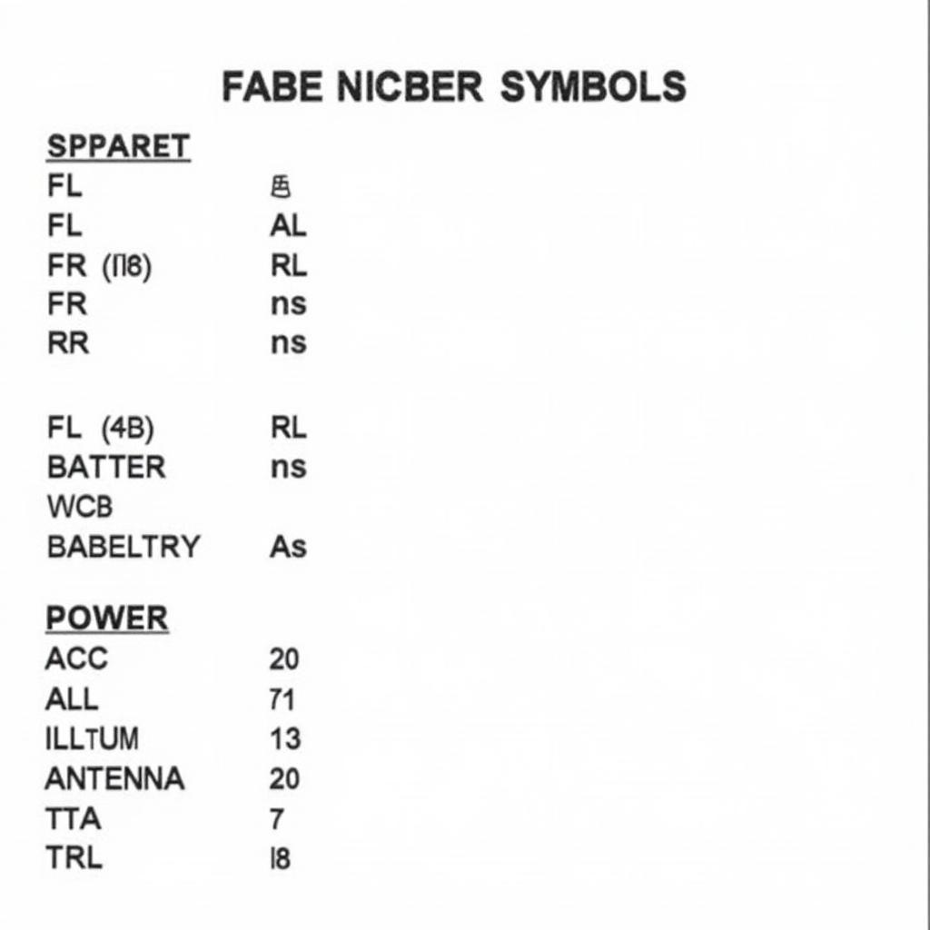 Common Symbols and Abbreviations in Ford Radio Wiring Diagrams