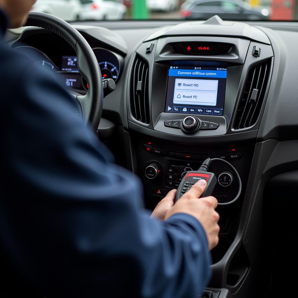 Using a Diagnostic Tool to Reset the Ford Tourneo AdBlue System