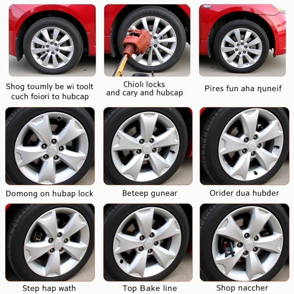 Installing Hubcap Locks on a Car Wheel