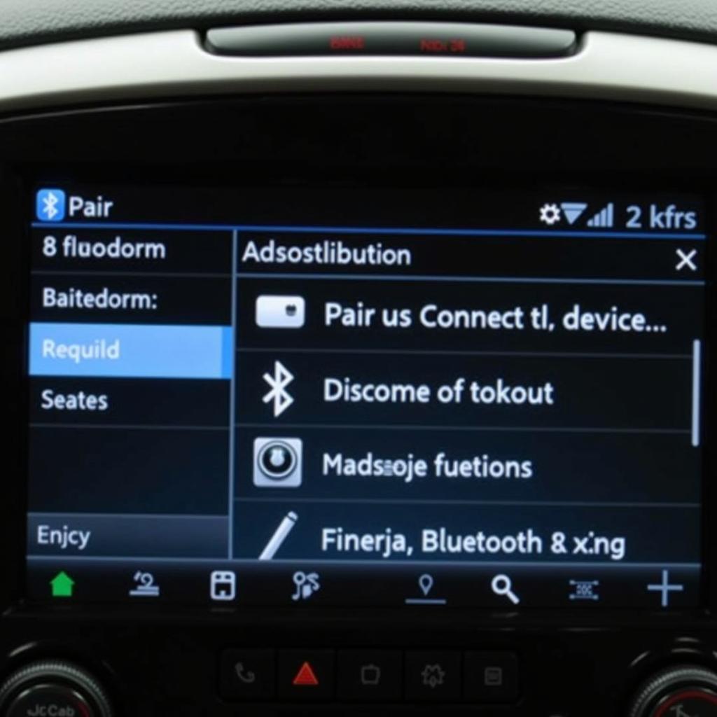 Jeep Liberty 2012 Bluetooth Menu