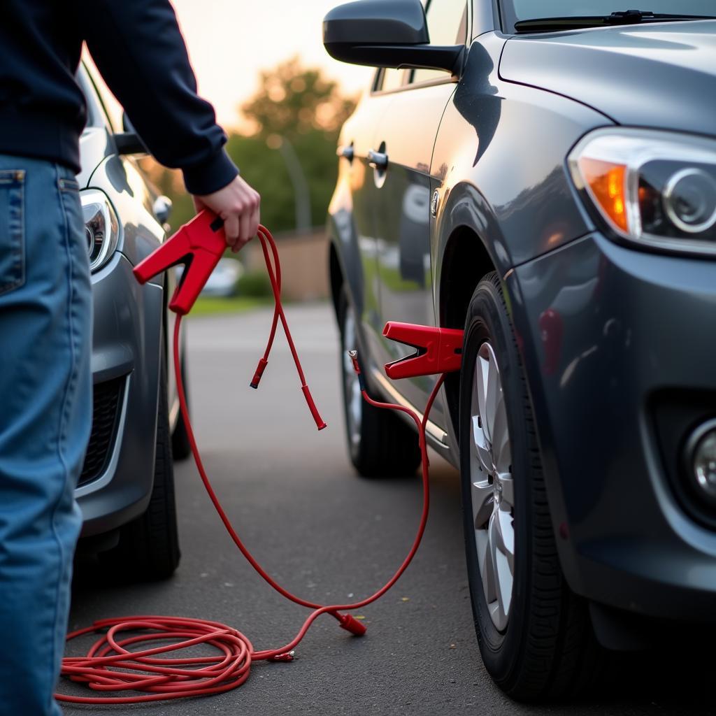 Jump Starting a Dead Car Battery