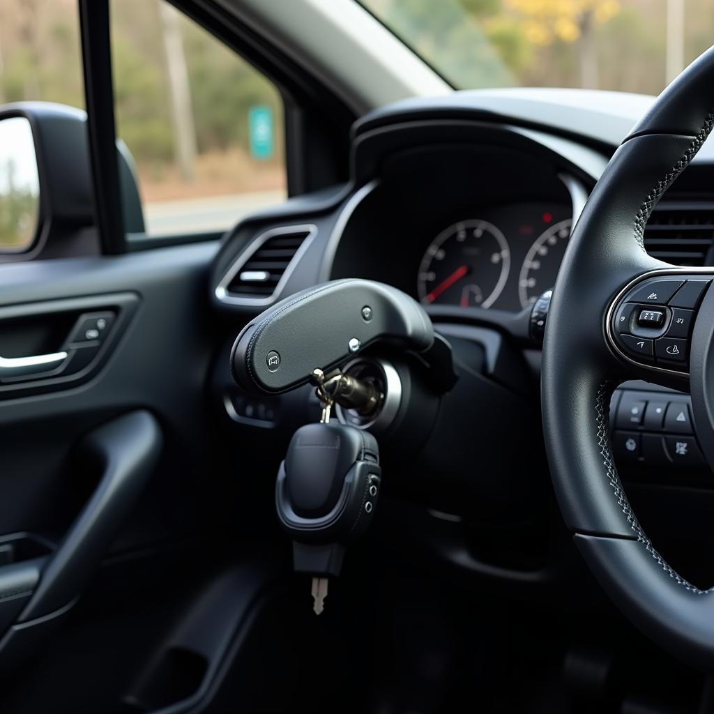 Key Fob Stuck Due to Steering Wheel Lock