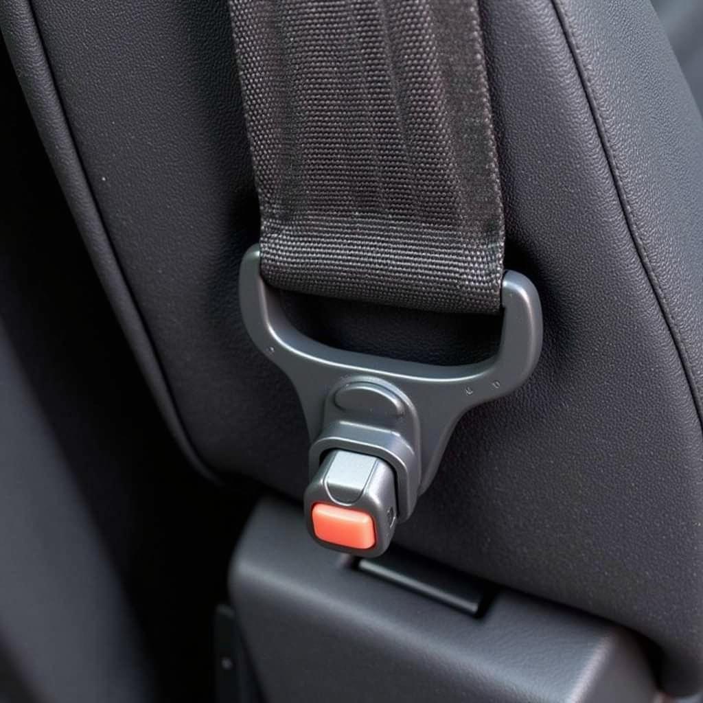 Close-up of Kia Sportage Seat Belt Buckle and Sensor