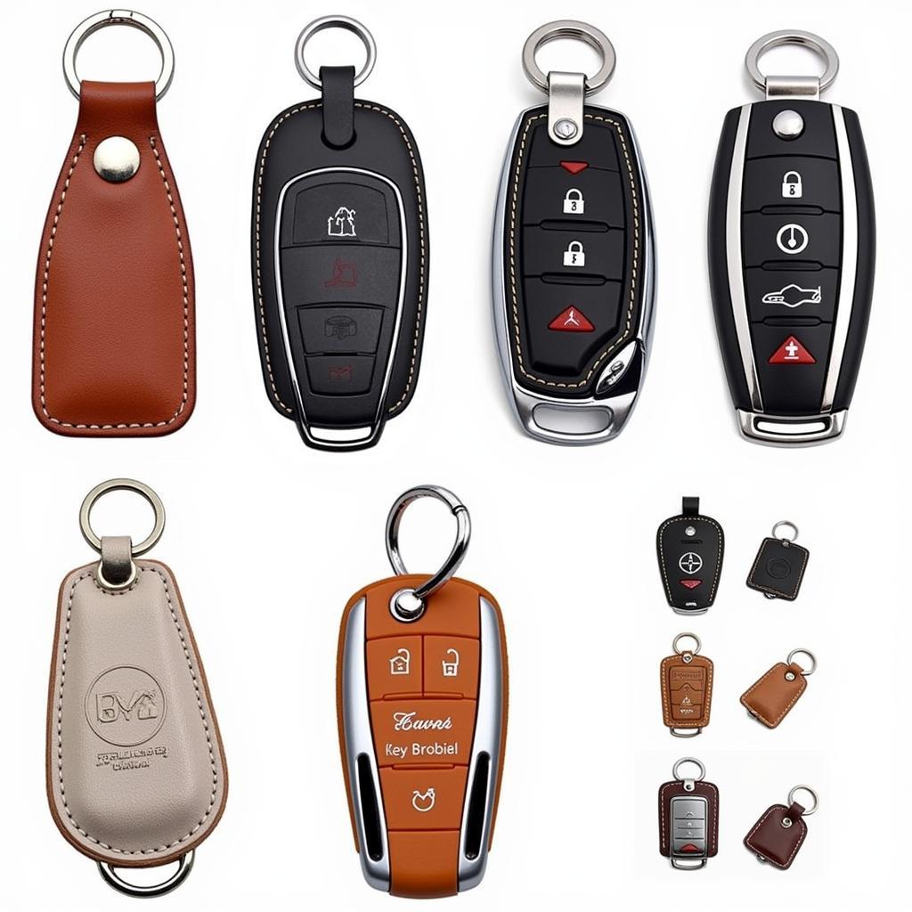 Various Leather Key Fobs for Different Car Models