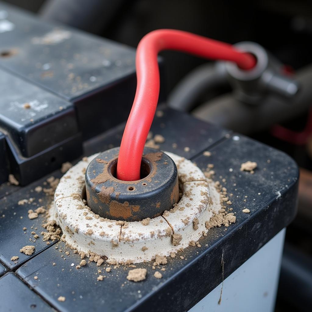 Loose and Corroded Battery Terminals Causing Car Clicking Noise