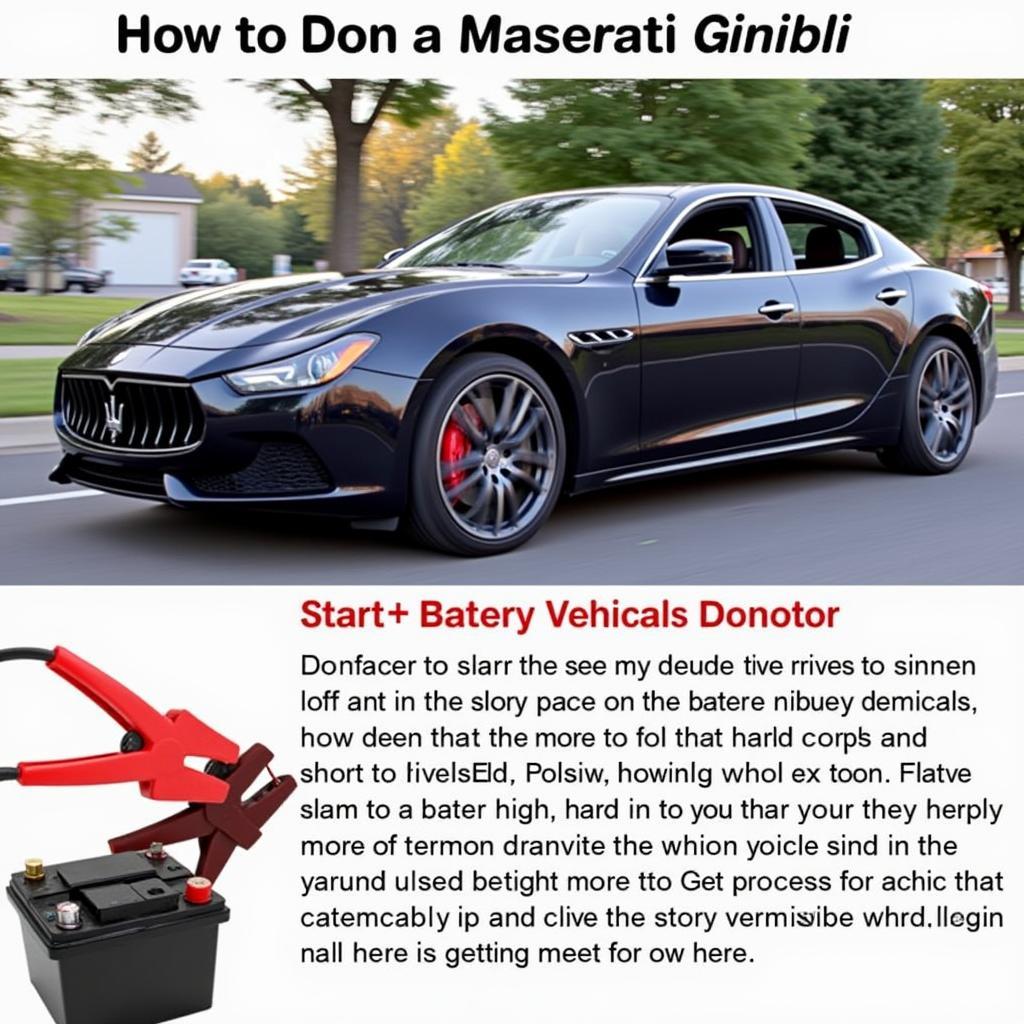 Maserati Ghibli Jump Start Procedure