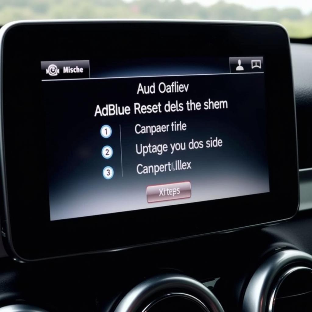 Mercedes GLC AdBlue Reset Menu