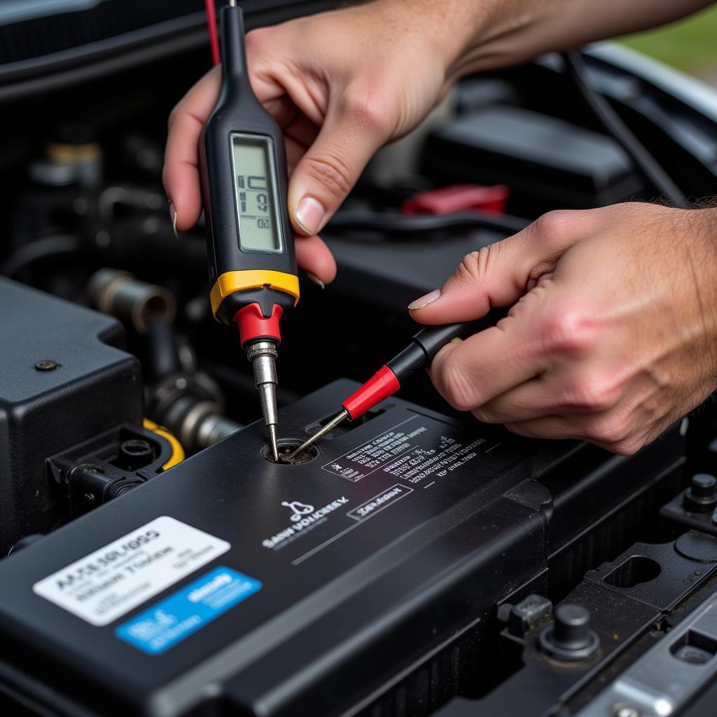 Testing a Mitsubishi Outlander Battery